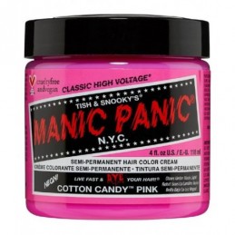 Pusiau ilgalaikiai plaukų dažai Manic Panic Neon Cotton Candy Pink 118 ml
