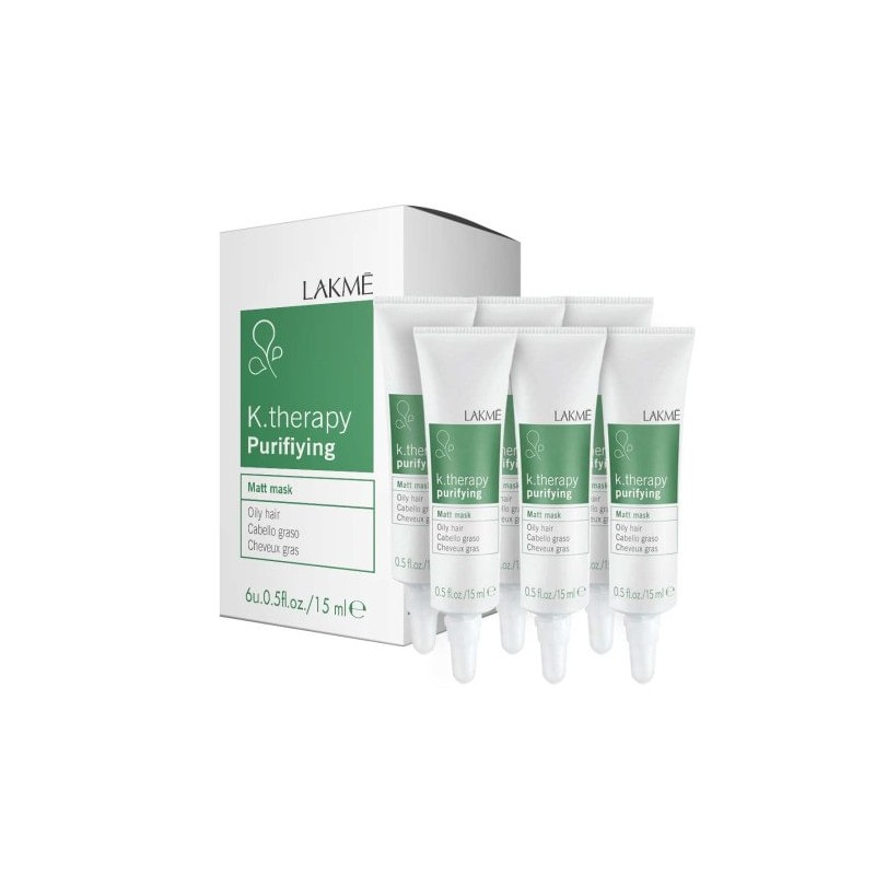 Lakme K.Therapy Purifying Matt plaukų kaukė 6x15ml