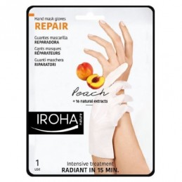 Kaukė rankoms Iroha Regenerating Peach Hand & Nail Gloves