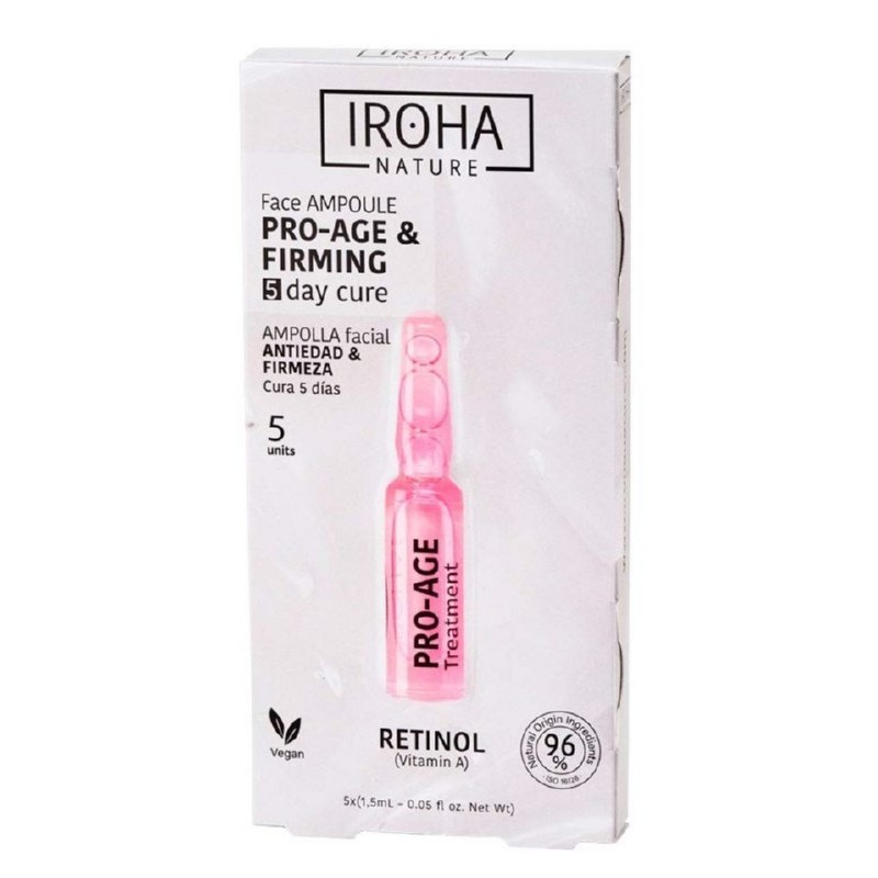 Atkuriančios veido odą ampulės Iroha Retinol Pro-Age 5x1,5 ml