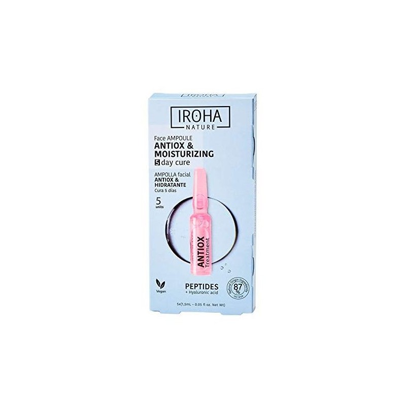 Veido odos ampulės su peptidais Iroha Energy 5x1,5 ml